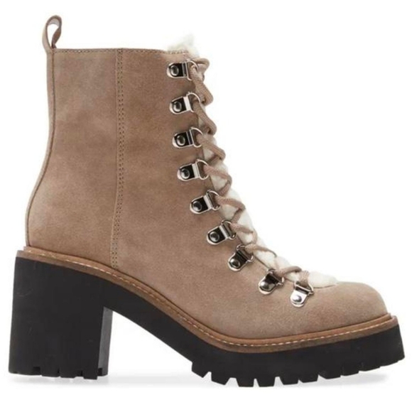 NWT Jeffrey Campbell 'OWhat' Blogger Favorite Lace Up Boot in Taupe Suede - Picture 3 of 11